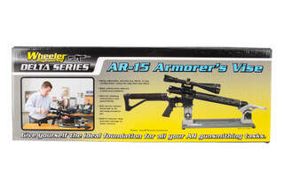 Wheeler Delta Series AR Armorers Vise features durable steel frame with removable non-slip rubber feet
